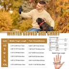 Pixel Panda Running Gloves for Men, Winter Warm Bike Glove for Smart Phone Texting with Non-Slip Silicone Gel - Thermal Windproof and Waterproof for Running, Cycling, Driving