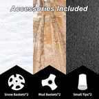 Trekking Poles, Collapsible Hiking Poles,Lightweight and Compact Walking Sticks with Adjustable Height for Men and Women