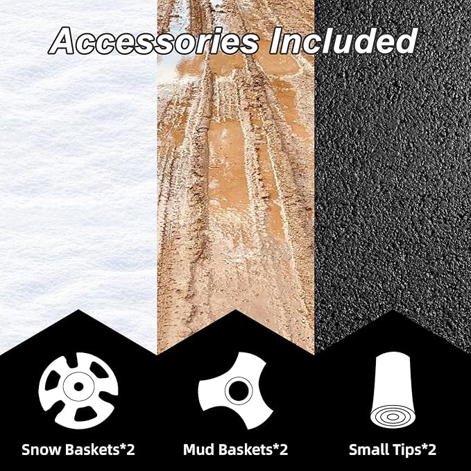 Trekking Poles, Collapsible Hiking Poles,Lightweight and Compact Walking Sticks with Adjustable Height for Men and Women