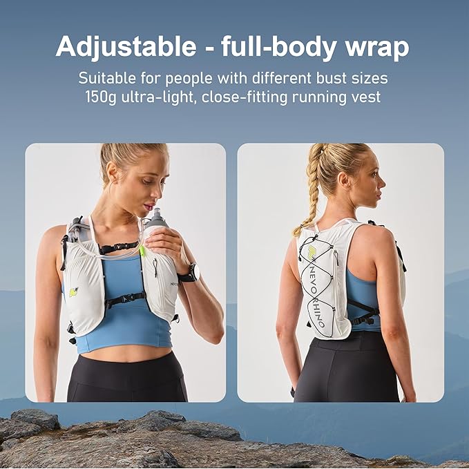 Waterproof Running Vest, 5.5L Breathable Running Hydration Vest with 1.5L Water Bladder, Water Vest for Hiking, Trail Marathon Race, Ideal for Women and Men