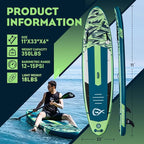 InnoExpo 11' Inflatable Stand Up Paddle Boards with Premium Accessories, Wide Stable SUP Paddle Board Design, Non-Slip Comfort Deck for Youth & Adults