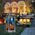 Halloween Decorations Outdoor,Halloween Hanging Decorations,Solar Lantern,Decor for Home Outside Porch Garden Yard Lawn Party Decorations（Ghost Bat Pumpkin）