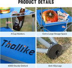 Portable Folding Camping Table Lightweight Outdoor Picnic Table with 4 Cup Holders & Storage Case Collapsible Tailgating Table for Camping Backyard Grill Outdoor Concerts