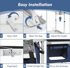 Camp Field Camping Folding Aluminum Table with Adjustable Legs for Outdoor Travel Beach, Backyards, BBQ, Party and Picnic Foldable Table