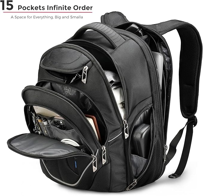 Swissdigital Design TSA Business Laptop Backpack For Men,Travel Backpack With USB Charging Port,College Tech Backpacks With RFID Pockets Presents For Men Fits 15.6 Inch Computer | J16BT-1