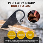 Toferner Celtic Pocket Knife, Hand Forged Fixed Blade Knives, Hardened Blade, Vintage Knife, Art Collection