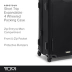 TUMI - Aerotour 4 Wheel Expandable Luggage - Men's and Women's Lightweight Business and Leisure Travel Suitcase - 26" Short Trip Expandable Packing Case, Black
