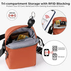 Crossbody Bag Sling Bag for Women Men Anti Theft RFID Blocking, Shoulder Chest Small Bags with Zipper Lock