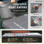 Self-Inflating Sleeping Pad with Portable Electric Air Pump, 4in Thick Memory Foam Camping Mattress for Tent Cot & Car Travel, Fast Inflate & Deflate Camping Pad