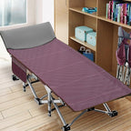 ABORON Camping Cot for Adult 28" Extra Wide, 2PK Heavy-Duty 1200D Oxford Cot for Sleeping, Portable Folding Camp Bed with Mat & Carry Bag
