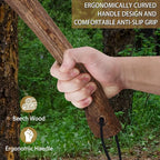 14.4" Hatchet, Camping Hatchet, Hand Forged Axe with Sheath, Bushcraft Axe with 1065 Carbon Steel and Beech Handle for Wood Chopping – Perfect for Outdoor Survival and Adventures