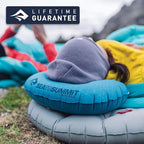 Sea to Summit Aeros Ultralight Inflatable Camping and Travel Pillow, Deluxe (22 x 14), Sea Foam