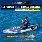 TRUISLAND Inflatable Paddle Board, Stand Up Paddle Board with Backpack, Non-Slip Thickened Deckpad, Waterproof Phone Case, Leash, Paddle, Hand Pump