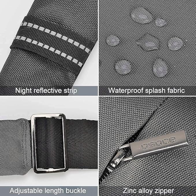 Anti Theft Crossbody Bags Sling Bag for Women Men Waterproof Wander Bag for Sports and Travel. (2.0Grey, Small)