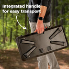 Hike Crew Gas Camping Stove | 20,000 BTU 2 Burner Propane Portable Stovetop | Foldable Legs | Integrated Igniter & Included Regulator | Wind Panels & Built-in Carrying Handle