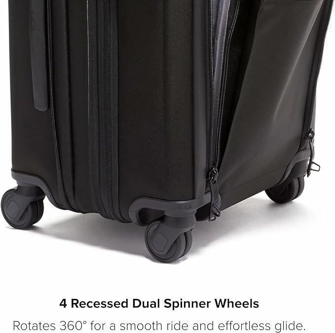 TUMI - Alpha International Expandable 4 Wheeled Carry-On - Rolling Carry On Suitcase for Domestic & International Travel - Black
