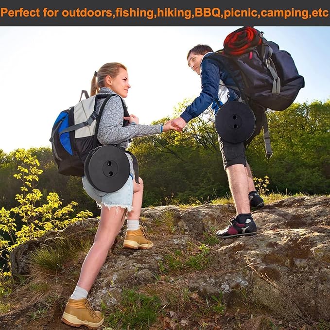 2 Pack Collapsible Stool, 400lbs Max Weight, Lightweight But Sturdy, Portable Retractable Folding Telescoping Foldable Camping Stool for Adults Outdoor Fishing Hiking BBQ