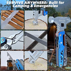 18-in-1 Multipurpose Tool Kit, Survival Camping Gear & Fishing Gifts for Dad - Multitool with Hammer, Pliers, Screwdriver and Pocket Knife for Men