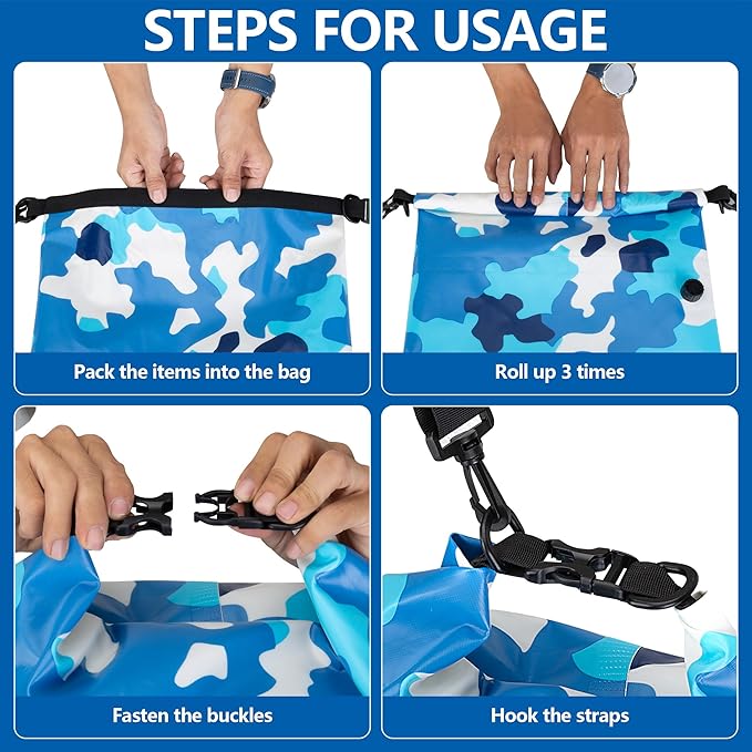 30L Waterproof Dry Bag with 20L Detachable Cooler, Dry Bag Cooler Backpack with Phone Pocket and Bottle Pouch, Suitable for Kayaking, Boating, Camping and Water Activities