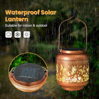 Birthday Gifts for Women Mom Grandma Solar Lantern Outdoor Waterproof, Gardening Gifts for Women, Butterfly Garden Decor Hanging Solar Lights Yard Decorations Outdoor, Backyard, Patio, Porch