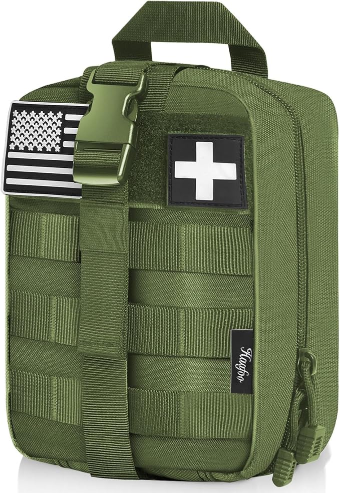 Medical Molle Pouch Tactical - 1000D Nylon First Aid Pouch, Big Capacity EMT Pouch Utility, Heavy Duty Military Grade Rip-Away Ifak Pouch for Home and Outdoor Activities（Bag Only