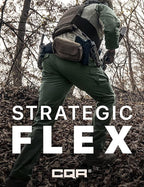CQR Men's Flex Ripstop Tactical Pants, Water Resistant Stretch Cargo Pants, Lightweight EDC Hiking Work Pants