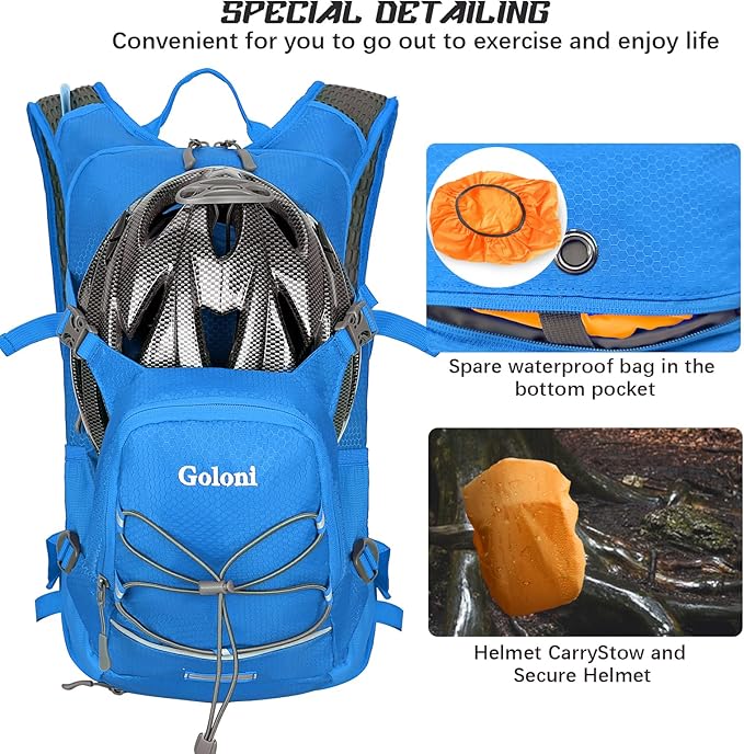 Hydration Backpack,Lightweight Hiking Backpack with 2L Water Bladder,Water Backpack for Biking, Running, Festival