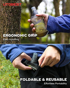 UTOBEST 200ml Soft Flask, 2 Pack Flexible TPU Hydration Water Bottle, Collapsible with 28mm Caliber for Running, Hiking, Cycling, Climbing, and Marathon Yellow