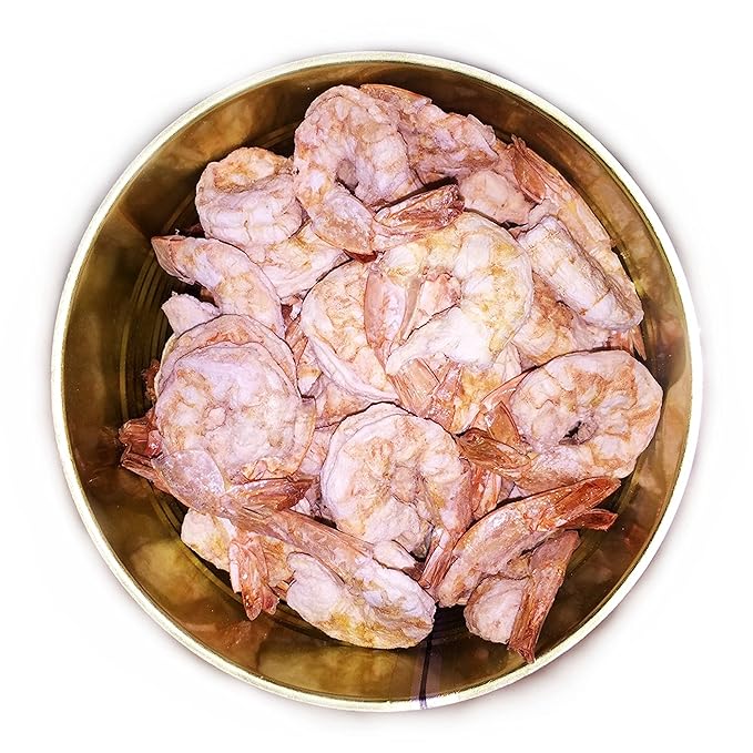 Freeze Dried Canned Uncooked Shrimp | Jarred and Packed Emergency Food Supply | Hunting, Survival, Camping, Backpacking Long Term Food Storage 25+ years shelf life | Easy Prep Survival Food 10 Size Cans (Uncooked Shrimp)