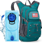 Maelstrom Hydration Hiking Backpack with 2L/3L Water Bladder, High Flow Bite Valve Camping Daypack Lightweight
