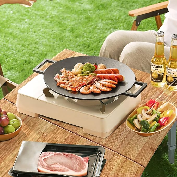 Bamboo Folding Camping Table 2-Folds with Adjustable Aluminum Legs Portable Picnic Table with Carry Bag for Outdoor Hiking Beach 2-4 Person