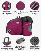 WATERFLY Fanny Pack Waist Bag: Waist Pack for Women Men with Water Bottle Holder Hiking Fanny Pack for Running Walking DogWalking Travel Cycling