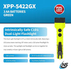 Nightstick XPP-5422GX Intrinsically Safe Dual-Light Flashlight, Green/Black