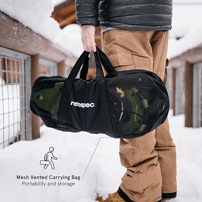 Retrospec Drifter Snowshoe for Men & Women - Aluminum Frames & a Double-Rachet Binding System - Lightweight All Terrain Snow Shoes