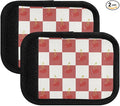 Red Cherry Plaid Luggage Handle Wrap for Suitcase Luggage Tags Handle Covers Identifiers Soft Decorations Travel Accessories 2 Pack