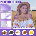 HESTYA 4 Pack Mosquito Bug Net Mesh for Head Mosquito Head Net Face Neck Fly Netting Hood from Insect Bugs Gnats for Outdoor