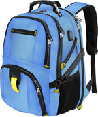 YOREPEK Travel Backpack, Extra Large 50L Laptop Backpacks for Men Women, Water Resistant College Backpack Airline Approved Business Work Bag with USB Charging Port Fits 17 Inch Computers, Cobalt Blue