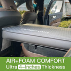 4" Ultra-Thick Single Self-Inflating Sleeping Pad with 3-in-1 Rechargeable Pump, Air Adjustable Foam Camping Mattress, Fast Inflate & Deflate 9.5R Heavy-Duty Camping Mat for Car, Van, Rooftop Tent