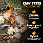 Fire Starter Natural Wood Fiber Tinder, Water Resistant, Survival Kit Camping Kit in Waterproof Tin