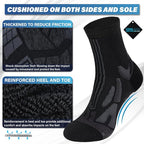 Hylaea Quarter Athletic Running Socks No Blister, Cushion Moisture Wicking Socks for Cycling Sport