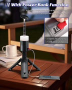Telescopic Camping Light, 6800mAh Camping Lantern with Remote, Rechargeable Camping Lights with Power Bank, Emergency Solar Lights Portable for Camp, Waterproof Hiking Lantern for Outdoor