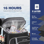 Maelstrom Cooler Backpack - 35/50 Can Insulated Soft Cooler Lunch Bag for Camping, Beach, Hiking & Shopping