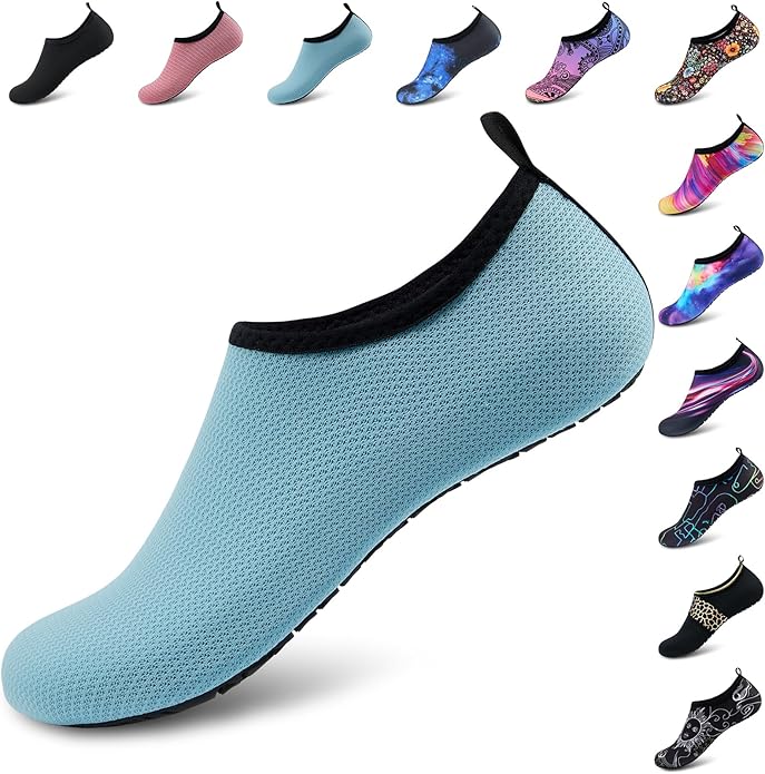 Deevike Water Shoes for Women Men Barefoot Quick-Dry Aqua Socks Slip-on for Beach Swim Surf Yoga Exercise
