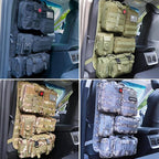 Universal Tactical Car Seat Back Organizer Bag Tactical Molle Vehicle Organizers Panel Vehicle Protector Organizers with 5 Detachable Pouches for Car Truck Ford Jeep (CP camo)