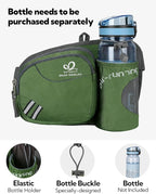 WATERFLY Fanny Pack Waist Bag: Waist Pack for Women Men with Water Bottle Holder Hiking Fanny Pack for Running Walking DogWalking Travel Cycling