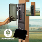 Backyard Discovery Arlington 12' x 10' Cedar Wood Outdoor Gazebo Pavilion with Hardtop Galvanized Steel Peak Roof, Snow Support, Wind Resistance, PowerPort, Shade for Garden, Patio, Deck, Entertaining