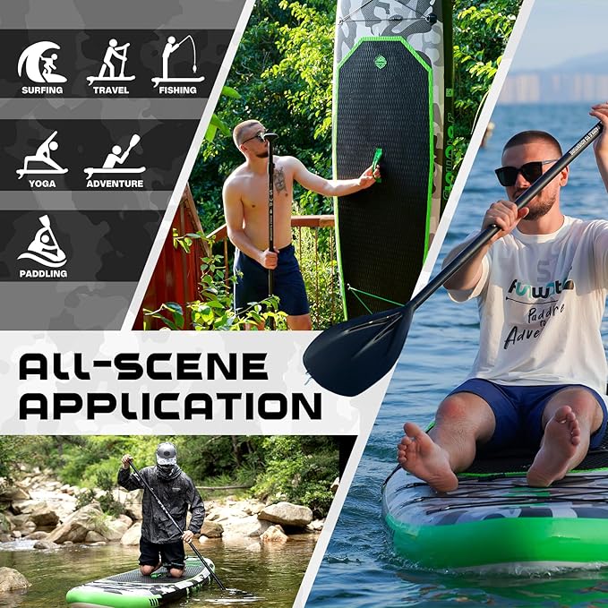FunWater Inflatable Stand Up Paddle Board with Premium SUP Paddleboard Accessories, Anti-Slip EVA Deck, 11'/10'6'' Paddle Boards for Adults & Youth of All Skill Levels
