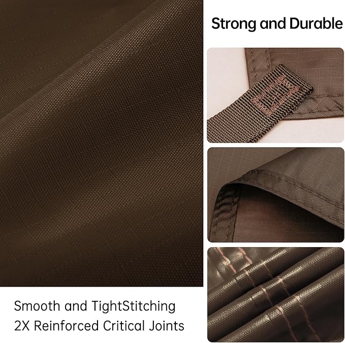 FREE SOLDIER Camping Tarp Waterproof Portable Multifunctional Outdoor Traveling Awning Backpacking Shelter Rain Tarp (Taupe 10×10.5ft)