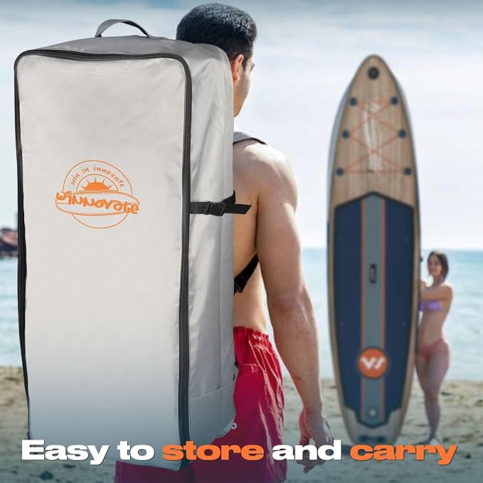 Inflatable Paddle Boards for Adults and Youth, 11'x33 Wood Grain Stand Up Paddle Board with SUP Accessories, Portable Inflatable Paddleboard for All Skill Levels,Blow Up Paddle Board as Present