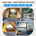 Camping Sleeping Pad Self Inflating Sleeping Pad with Electric Pump, 3.2" Ultra-Thick Memory Foam Sleeping Mat with Pillow, Camping Mattress Compact for Backpacking Hiking Traveling